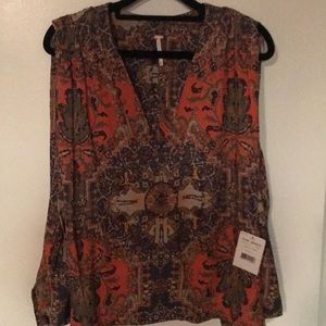 Free People Darcy V-neck tank New with tags, style# OB467617, 100% polyester